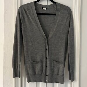 J Crew Merino Wool V Neck Cardigan